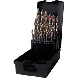 RUKO 259215ERO - Juego de taladro espiral UC FLOWSTEP TIP, HSSE-Co 5, 25 piezas
