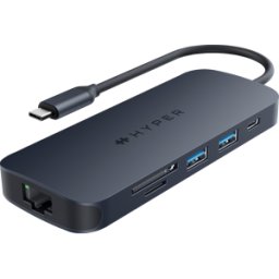 HYPER HD4004GL - Puerto replicador/estación de acoplamiento, USB-C, 8 puer