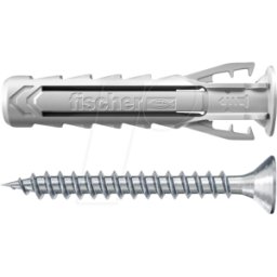 FISCHER BEFESTIGUNGSSYSTEME FD 568206 - Enchufe + tornillo, SX Plus 6x30 S, 50 piezas