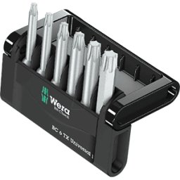 WERA 05056472001 - Juego de puntas Bit-Check 6, 6 piezas TORX (TX)