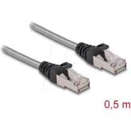DELOCK 80107 - Cable RJ45 Cat.6A U/FTP con cubierta metálica 0,5 m