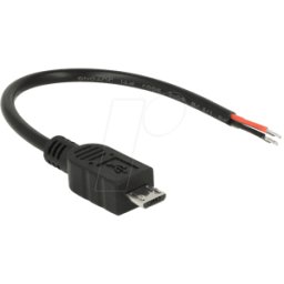 DELOCK 82697 - Cable USB 2.0, conector Micro B a 2 extremos de cable abiertos