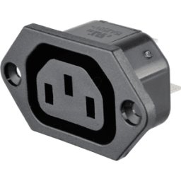 SCHURTER S KEB1 - Conector IEC hembra, brida horizontal