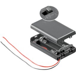 FREI HALTER 3XAAAK - Soporte de batería para 3 pilas Micro (AAA), cerrado