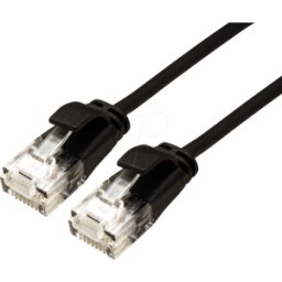 ROLINE GREEN ROLINE 21443954 - Cat.6a Cable de parche SLIM, UTP, negro, 1,5m