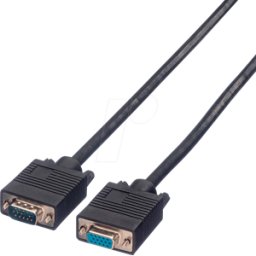 ROLINE 11045302 - Cable monitor VGA extensión de 15 pines, 2 m.