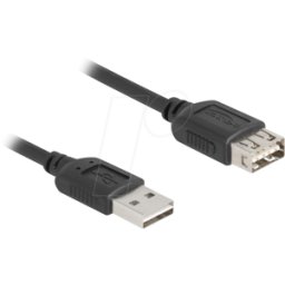 DELOCK 81511 - Cable alargador USB 2.0 de clavija EASY A a toma EASY A, 0,5 m