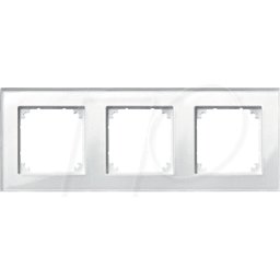 MERTEN EL MP 489319 - PLAN M, marco de cristal auténtico, triple, blanco brillante, an