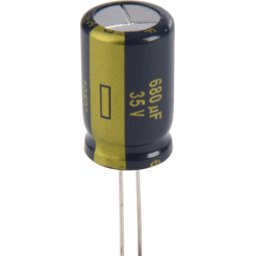 PANASONIC FC-A 680U 35 - Elko radial, 680microF, 35V, 105 °C, ESR baja, AEC-Q200