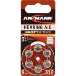 ANSMANN ANS 5013233 - Batería para audífonos, zinc-aire, 7,90x3,60 mm, A