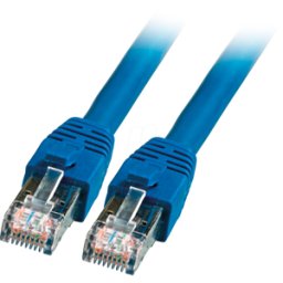 EFB-ELEKTRONIK EFB K5528BL.0,5 - Cable de interconexiones RJ45 S/FTP, Cat.8.1,BC, LSZH, 0,5 m, az
