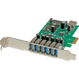 STARTECH.COM ST PEXUSB3S7 - Tarjeta PCI Express USB 3,0 de 7 puertos con UASP