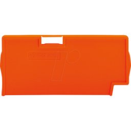 WAGO 2002-1494 - Placa de separación, 2 mm de grosor, saliente, naranja