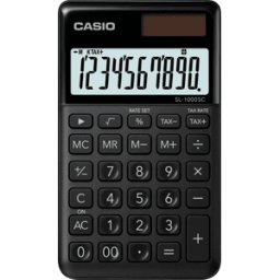 CASIO SL1000SCBK - Calculadora CASIO, solar, negra