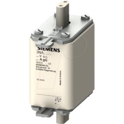 SIEMENS SIE 3NA3822-7 - NH fusible link, NH00, IN: 63 A, GG, UN AC: 500 V, UN DC: 250 V.