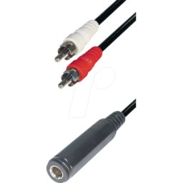MAXTRACK MATR A43L - 2x enchufe phono a conector jack de 6,3 mm, 0,2 m.