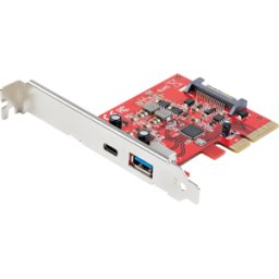STARTECH.COM ST PEXUSB311AC3 - PCIe x4 > 1 x USB externo 3,1 Tipo-A, 1x Tipo-C..