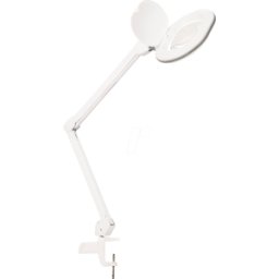 LUMENO 8615GR - Lámpara de aumento, LED, lente ovalada de cristal auténtico, 5 d