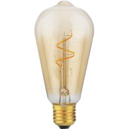 SCHIEFER LIGHTING SCHI LS276447022 - Lámpara LED E27, 4,2 W, 470 lm, oro, filamento, regulable