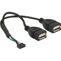 DELOCK 84933 - Base de conexiones del cable USB 2.0 hembra de 10 contactos 2,00