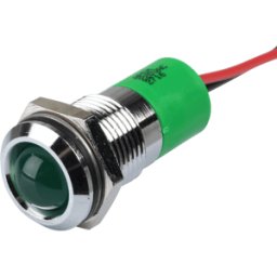 APEM APM Q14P3C G220E - Lámpara de señalización LED, verde, 220 V,