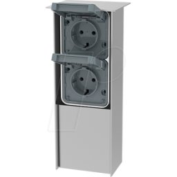 JEHOKA 20249555 - Columna de acero inoxidable B 2.2, 2 tomas de corriente
