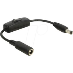 DELOCK 65497 - Cable adaptador CC 5,5 x 2,5 mm macho > CC 5,5 x 2,5 mm hembra c