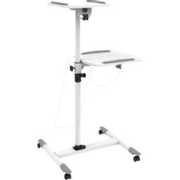 TECHLY ICA-TB-TPM-6 - Carro para proyector y portátil, 10 kg, blanco