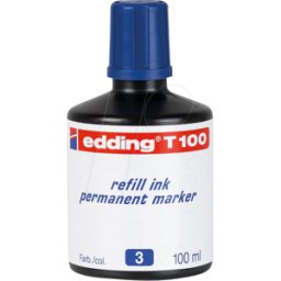 EDDING T100003 - Tinta de relleno, rotulador permanente, T 100, azul