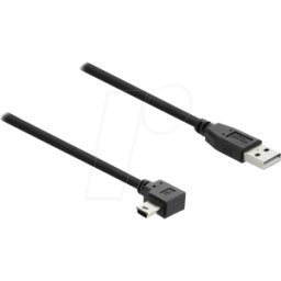 DELOCK 81651 - Cable USB 2.0 Tipo-A macho a Tipo Mini-B macho acodado a la dere