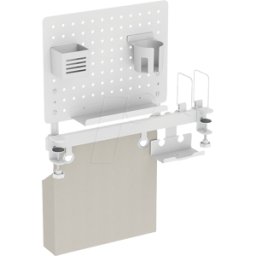 LOGILINK PB0101 - Organizador de escritorio, soporte de abrazadera, blanco
