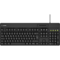 KEYSONIC 61081 - Teclado, USB, con lector de tarjetas inteligentes, negro