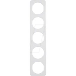 BERKER 10152189 - Montura 5 veces R.1 blanco polar, brillante