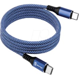 SMRTER MAGNETO C2C BL R - Cable de sincronización y carga, USB-C -> C, 1,0 m, azul