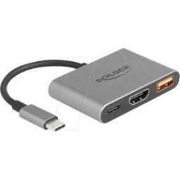 DELOCK 61071 - Adaptador, USB-C < HDMI, 1x USB-C, 1x USB-A