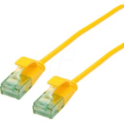 ROLINE RECYCLED MATERIAL ROLINE 21453425 - Cable de interconexiones Cat.6a (clase EA) UTP, Slim, amarillo,