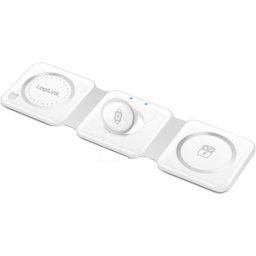 LOGILINK PA0344 - Cargador inalámbrico, 15 W, 3 en 1, MagSafe, plegable, AP