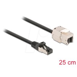 DELOCK 87022 - Módulo Keystone toma RJ45 > enchufe con cable, 0,25 m