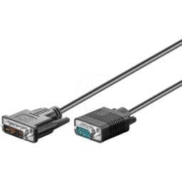 GOOBAY 50989 - Cable de monitor, conector DVI-a 12+5 a conector VGA, 1 m