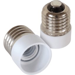 SINTRON EL FAS E27 E14 - Adaptador de zócalo, E27 en E14, plástico, blanco