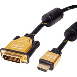 ROLINE GOLD ROLINE 11045896 - Cable, HDMI St. > DVI-D 24 +1 St., 4k@30 Hz, 1,5 m..