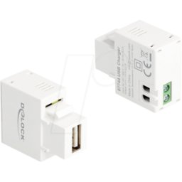 DELOCK 87744 - Módulo Keystone USB Tipo-A Puerto de carga 5 W blanco