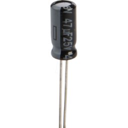 PANASONIC FR-A 47U 25B - Elko radial, 47 microF, 25 V, 105 °C, baja ESR