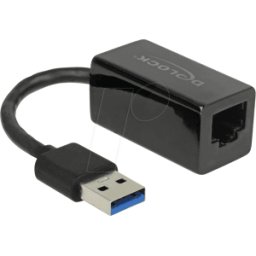 DELOCK 65903 - Adaptador USB 3,0 Tipo-A>1x LAN RJ45 compacto negro