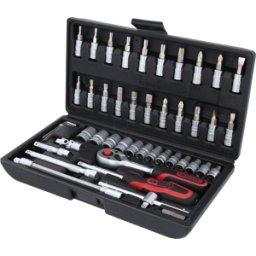 KS TOOLS GMBH KS 911.0646 - Juego de llaves de vaso de 1/4", 46 piezas