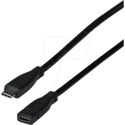 EFB-ELEKTRONIK EFB USBCUSBC1GE1 - Cable USB 3.1, conector macho tipo C > hembra, 10 Gbps, 1,0 m