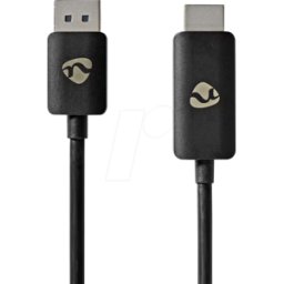 NEDIS N CCGB37108BK18 - Enchufe DP 1.4 a HDMI A, 8K/30Hz, 1,8 m