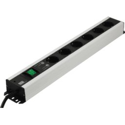 BACHMANN BACH 300.011 - Regleta, séxtuple, tipo F - CEE 7/3, gris-negro