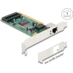 DELOCK 88084 - Tarjeta de red, PCI, Gigabit Ethernet, 1x RJ45
