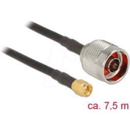 DELOCK 89419 - Cable de antena RF, conector N > conector SMA, 7,5 m